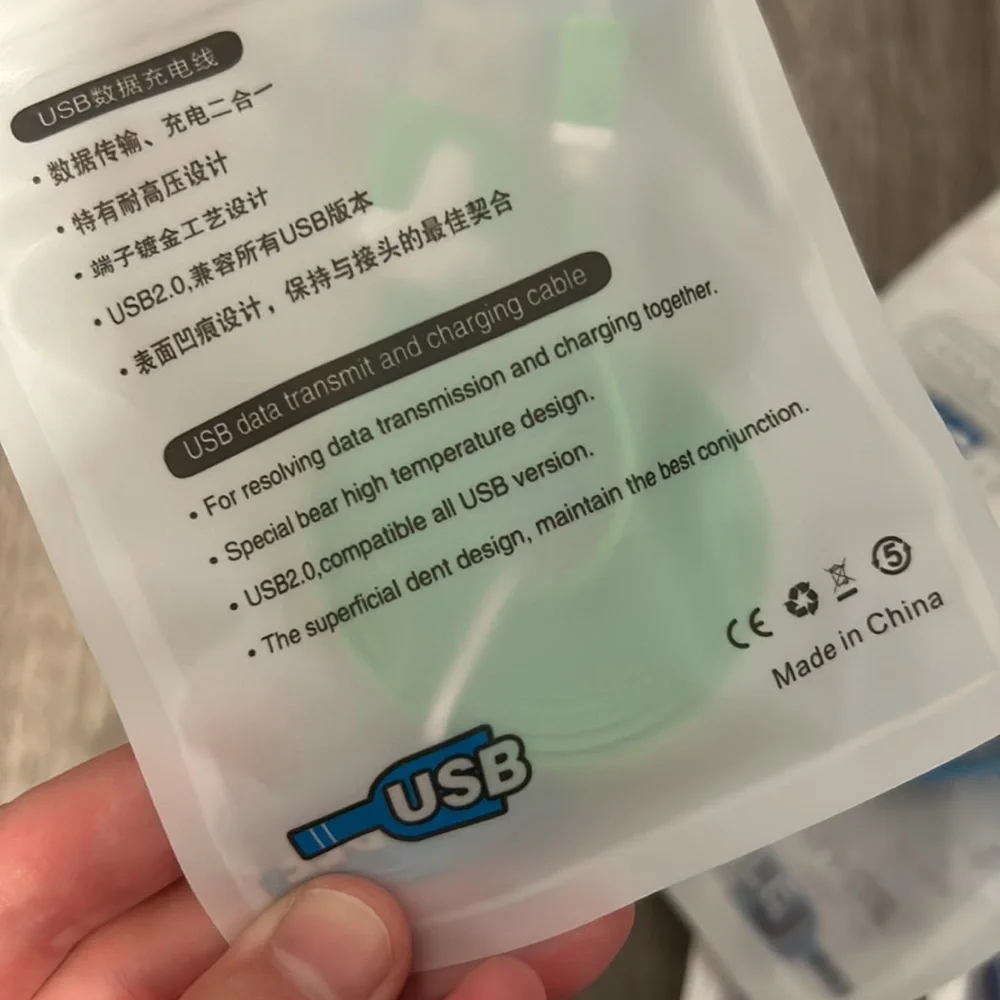 Bundle sale flat noodle usb data sync charger cable